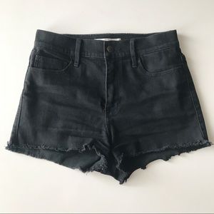 High waisted black Abercrombie cut off shorts 4